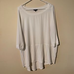 RW&CO 3/4 Sleeve Mixed Media Shirt